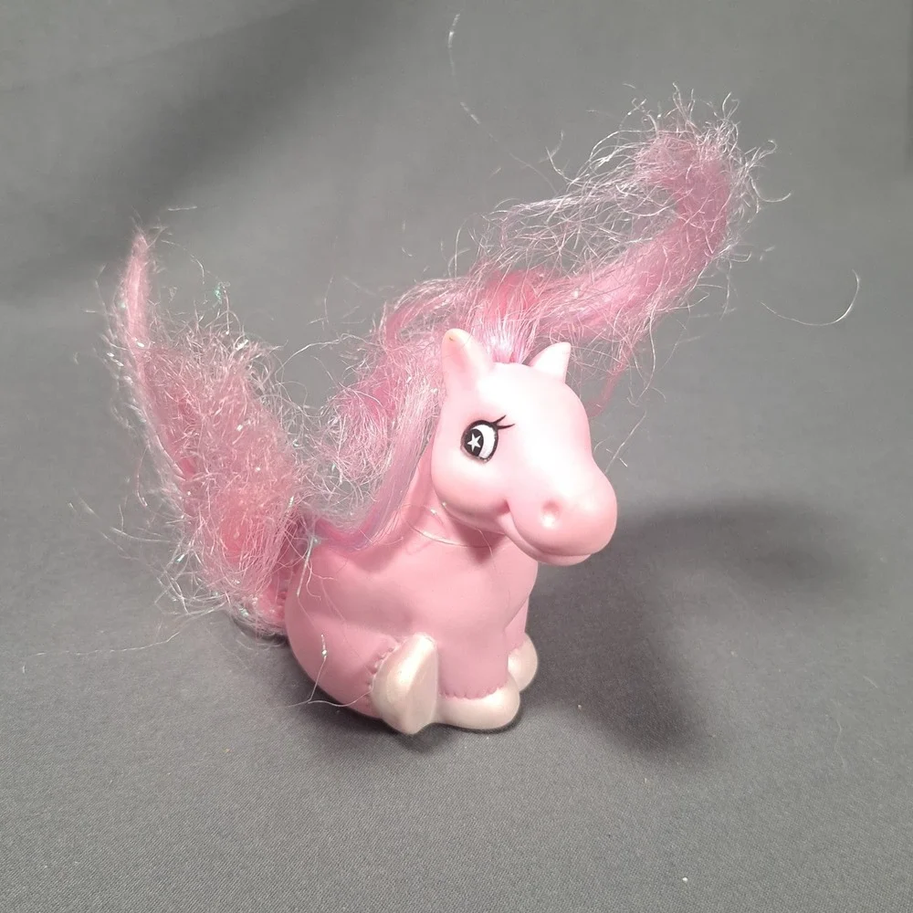 VTG 1997 Lanard Toys Pink Pony Figure Tinsel Hair Collectible Toy‎ Retro Fakie